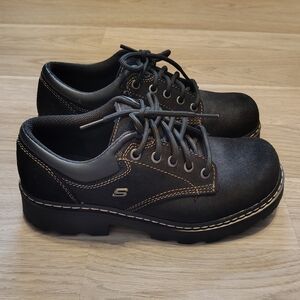 Skechers USA Black Chunky Oxford Sneakers Women's Size 8